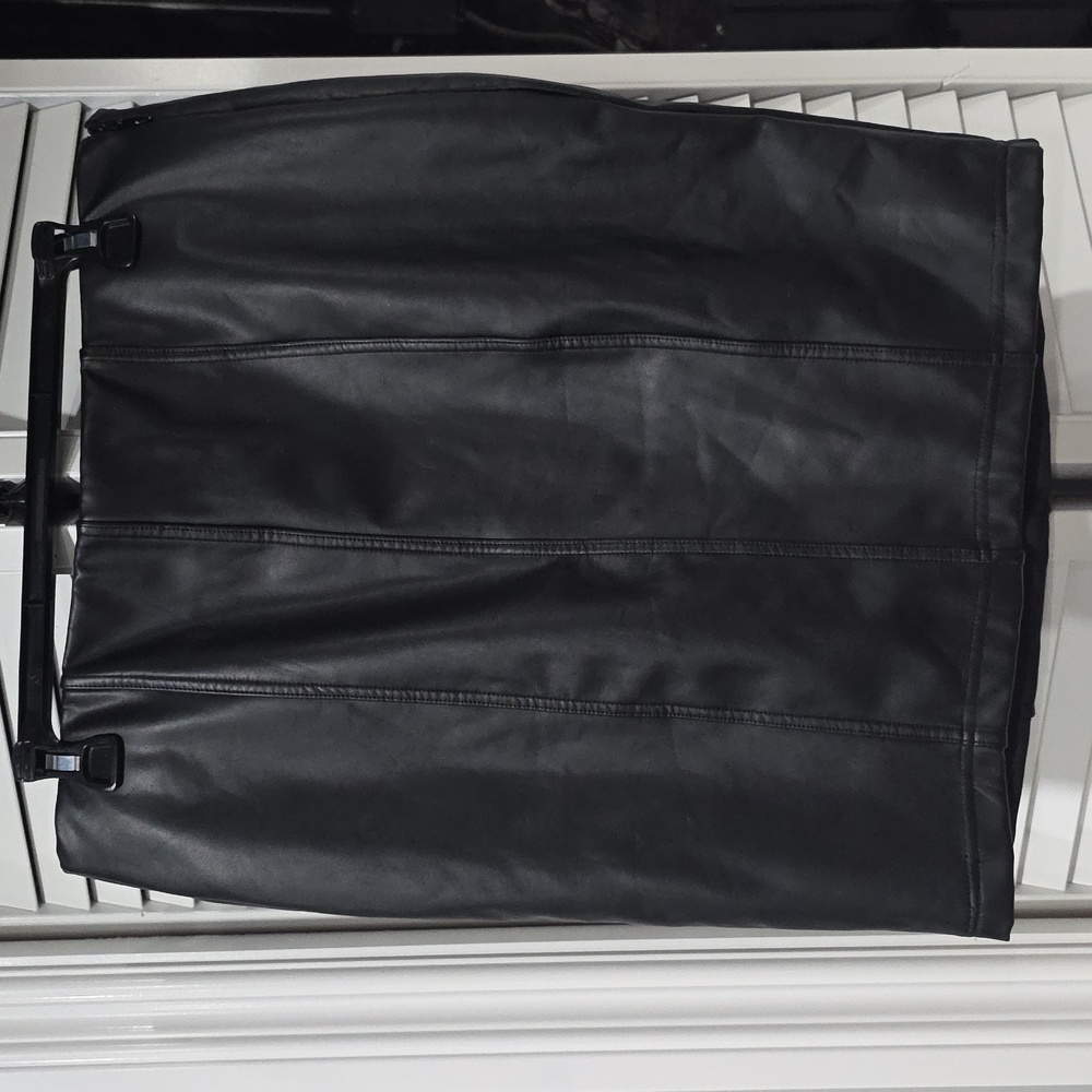 Torrid Black Leather Pencil Skirt